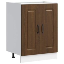 Berkfield Home Sink Base Cabinet Kalmar Brown Oak 60x46x81.5 cm Engineered Wood - thumbnail 2