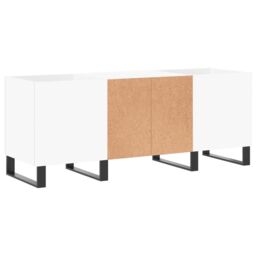 Berkfield Home Record Cabinet White 121x38x48 cm Engineered Wood - Size: 121 x 38 x 48 cm - thumbnail 6
