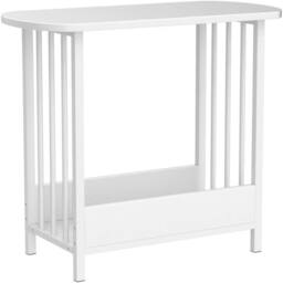 FORGEVIO White End Table with Engineered Wood, Modern Storage - thumbnail 5
