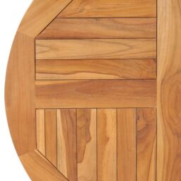 Berkfield Home Table Top Solid Teak Wood Round 2.5 cm 80 cm in Brown - thumbnail 4