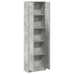 Berkfield Home Wardrobe Concrete Grey 55x25x189 cm Engineered Wood - Size: 55 x 25 x 189 cm - thumbnail 5