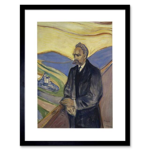 "Artery8 Edvard Munch Friederich Nietzsche Painting 12x16"" Framed Art Print - Size: W12"" x H16""" - image 1