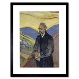 "Artery8 Edvard Munch Friederich Nietzsche Painting 12x16"" Framed Art Print - Size: W12"" x H16""" - thumbnail 1