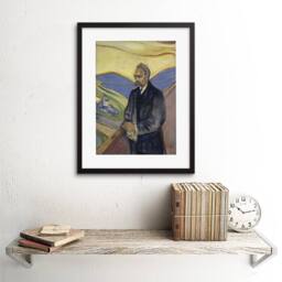 "Artery8 Edvard Munch Friederich Nietzsche Painting 12x16"" Framed Art Print - Size: W12"" x H16""" - thumbnail 2