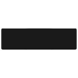 Berkfield Home Ceramic Bathroom Sink Basin with Faucet Hole Black Square - thumbnail 3