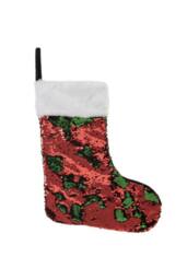 KDMD Sequin Stocking Red Green Christmas Stocking - thumbnail 2