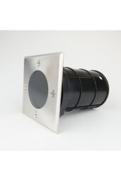 CGC Lighting 'Bridget' Two Square Large With Bulbs Stainless Steel Inground Or Decking Lights in Silver - thumbnail 3