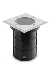 CGC Lighting 'Bridget' Two Square Large With Bulbs Stainless Steel Inground Or Decking Lights in Silver - thumbnail 4