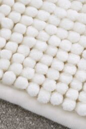 Catherine Lansfield 'Bobble' Bath Mat in Cream - thumbnail 2