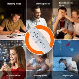 Kelvenix Reading Light Warm Light for Bedroom LED Standing Floor Lamp in Black - thumbnail 4