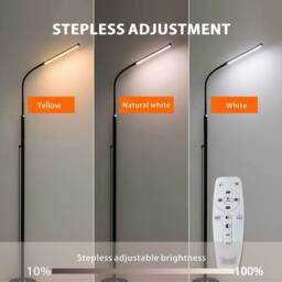 Kelvenix Reading Light Warm Light for Bedroom LED Standing Floor Lamp in Black - thumbnail 8