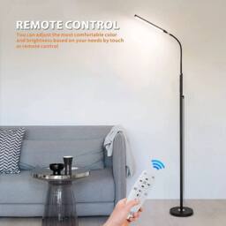 Kelvenix Reading Light Warm Light for Bedroom LED Standing Floor Lamp in Black - thumbnail 6