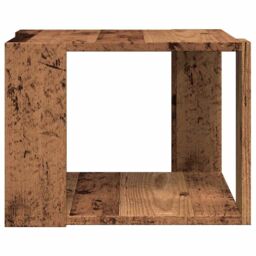 Berkfield Home Coffee Table Old Wood 40x40x30 cm Engineered Wood in Brown - Size: 40 x 40 x 30 cm - thumbnail 5