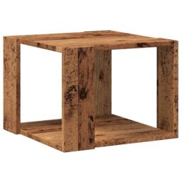 Berkfield Home Coffee Table Old Wood 40x40x30 cm Engineered Wood in Brown - Size: 40 x 40 x 30 cm - thumbnail 2