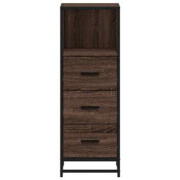 Berkfield Home Bathroom Cabinet Brown Oak 35x37.5x100 cm Engineered Wood - thumbnail 5
