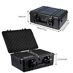 SPETLEK Aluminium Portable Toolbox with Cubed Foam Insert in Black - thumbnail 2