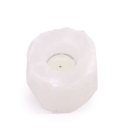 KDMD Crystal Rock Himalayan Salt Candle Holder 600-800g in White - thumbnail 1