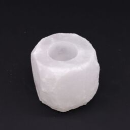 KDMD Crystal Rock Himalayan Salt Candle Holder 600-800g in White - thumbnail 4