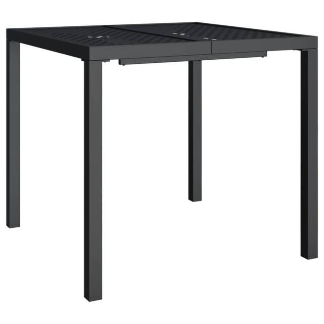 Berkfield Home Garden Table Anthracite 80x80x72 cm Steel in Black - Size: 80 x 80 x 72 cm - image 1