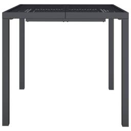 Berkfield Home Garden Table Anthracite 80x80x72 cm Steel in Black - Size: 80 x 80 x 72 cm - thumbnail 3