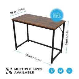 Havendro Desk Computer PC Laptop Home Office Work desk, Study in Brown - thumbnail 2