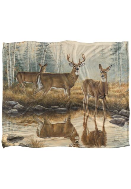 Wild Wings Autumn Reflections 2 Silky Touch Super Soft Throw Blanket 152 X 127 cm in White - image 1