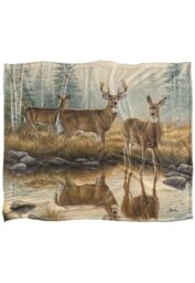 Wild Wings Autumn Reflections 2 Silky Touch Super Soft Throw Blanket 152 X 127 cm in White - thumbnail 1