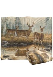 Wild Wings Autumn Reflections 2 Silky Touch Super Soft Throw Blanket 152 X 127 cm in White - thumbnail 2