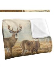 Wild Wings Autumn Reflections 2 Silky Touch Super Soft Throw Blanket 152 X 127 cm in White - thumbnail 3