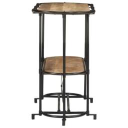 Berkfield Home Beautiful Console Table 110x42x76 cm Solid Wood Rough Mango in Brown - Size: 110 x 42 x 76 cm - thumbnail 5
