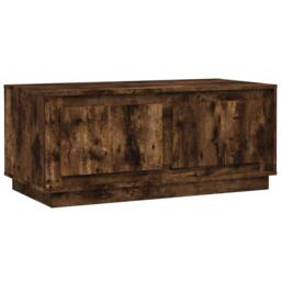 Berkfield Home Coffee Table Smoked Oak 102x50x44 cm Engineered Wood in Brown - Size: 102 x 50 x 44 cm - thumbnail 1