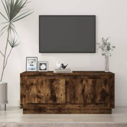 Berkfield Home Coffee Table Smoked Oak 102x50x44 cm Engineered Wood in Brown - Size: 102 x 50 x 44 cm - thumbnail 2
