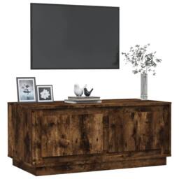 Berkfield Home Coffee Table Smoked Oak 102x50x44 cm Engineered Wood in Brown - Size: 102 x 50 x 44 cm - thumbnail 4