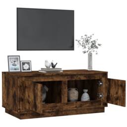 Berkfield Home Coffee Table Smoked Oak 102x50x44 cm Engineered Wood in Brown - Size: 102 x 50 x 44 cm - thumbnail 5