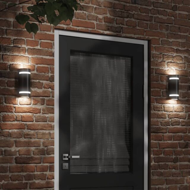 Berkfield Home Outdoor Wall Light Black Die-cast Aluminium - image 1