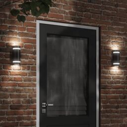 Berkfield Home Outdoor Wall Light Black Die-cast Aluminium - thumbnail 1