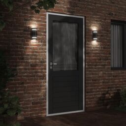 Berkfield Home Outdoor Wall Light Black Die-cast Aluminium - thumbnail 3