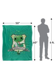 Warner Brothers Harry Potter Watercolor Slytherin Crest Blanket 152 x 127 cm in White - thumbnail 5
