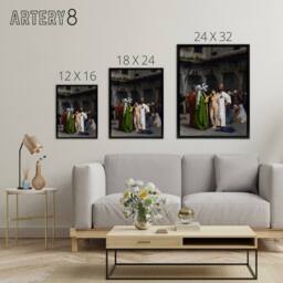 "Artery8 Jean Leon Gerome Slave Market Framed Canvas Wall Art Print - Size: W12"" x H16""" - thumbnail 4