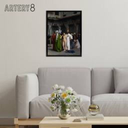 "Artery8 Jean Leon Gerome Slave Market Framed Canvas Wall Art Print - Size: W12"" x H16""" - thumbnail 3