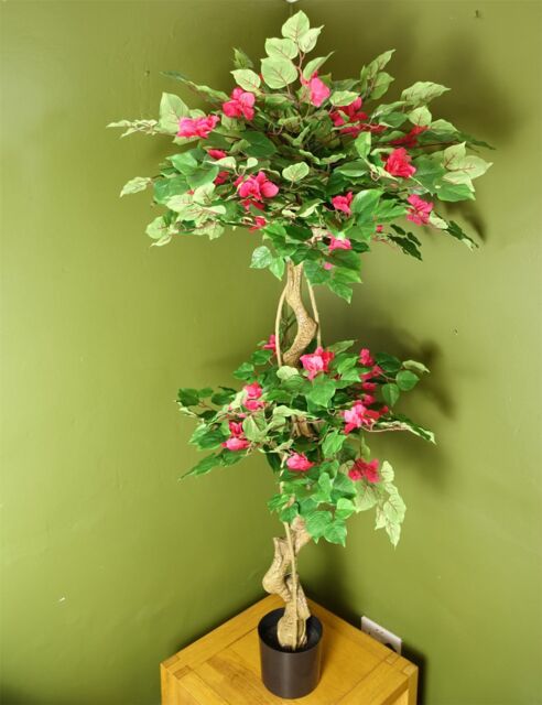 Leaf 150cm Pink Japanese Artificial Silk Bougainvillea Tree in Dark Pink - image 1