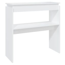 Berkfield Home Console Table White 80x30x80 cm Engineered Wood - Size: 80 x 30 x 80 cm - thumbnail 2