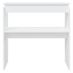 Berkfield Home Console Table White 80x30x80 cm Engineered Wood - Size: 80 x 30 x 80 cm - thumbnail 4