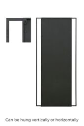 "MirrorOutlet Black Modern Wall & Leaner Garden Mirror 79""x 35"" 200x90cm - Size: 1 Pack" - thumbnail 5