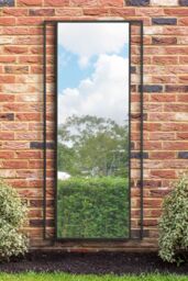 "MirrorOutlet Black Modern Wall & Leaner Garden Mirror 79""x 35"" 200x90cm - Size: 1 Pack" - thumbnail 1