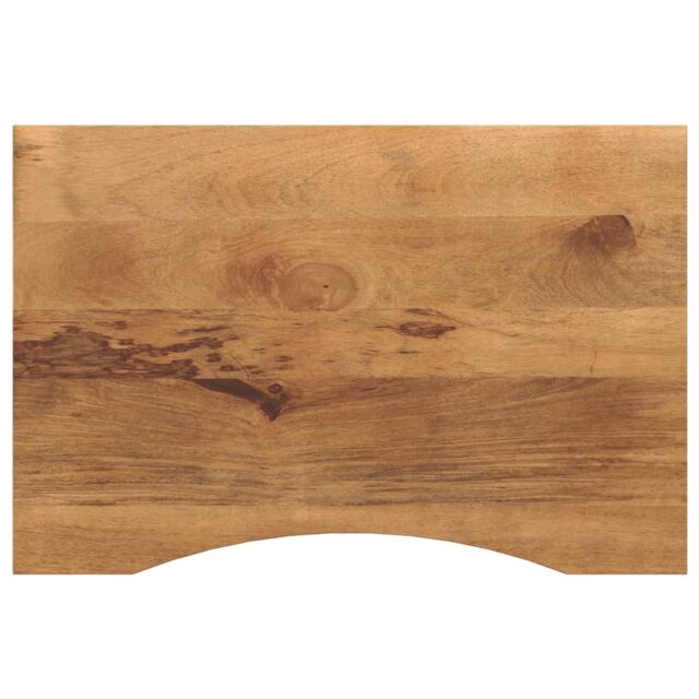 Berkfield Home Desk Top with Curve 100x60x2.5 cm Solid Wood Rough Mango in Brown - image 1