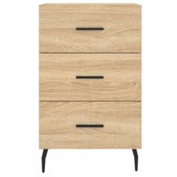 Berkfield Home Bedside Cabinet Sonoma Oak 40x40x66 cm Engineered Wood in Light Tan - Size: 40 x 40 x 66 cm - thumbnail 5