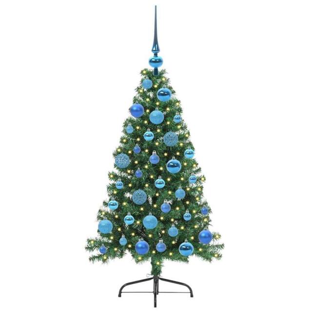 Berkfield Home Beautiful Artificial Pre-lit Christmas Tree Green 120 cm PVC - image 1