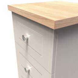 Ready Assembled 2 U Norton 3 Drawer Bedside Cabinet (Ready Assembled) in Taupe - Size: Small - thumbnail 4