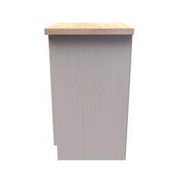 Ready Assembled 2 U Norton 3 Drawer Bedside Cabinet (Ready Assembled) in Taupe - Size: Small - thumbnail 2
